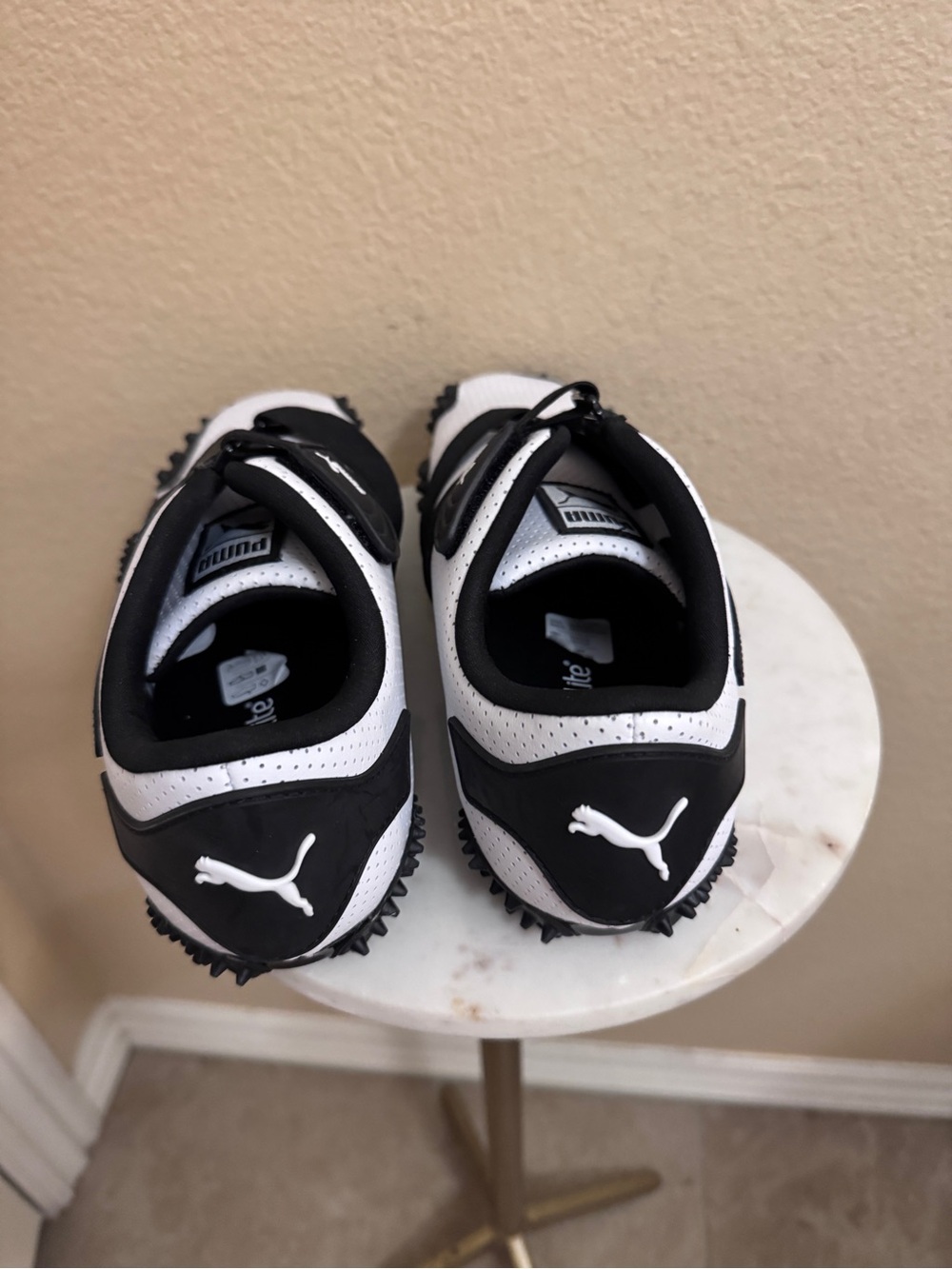 Women Puma Mostro black white sneakers avant-garde edgy unique spikes casual - Picture 5 of 9